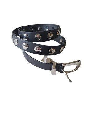 Madewell Black and Silver Studded Western Belt XXL NWT